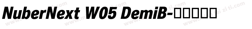 NuberNext W05 DemiB字体转换